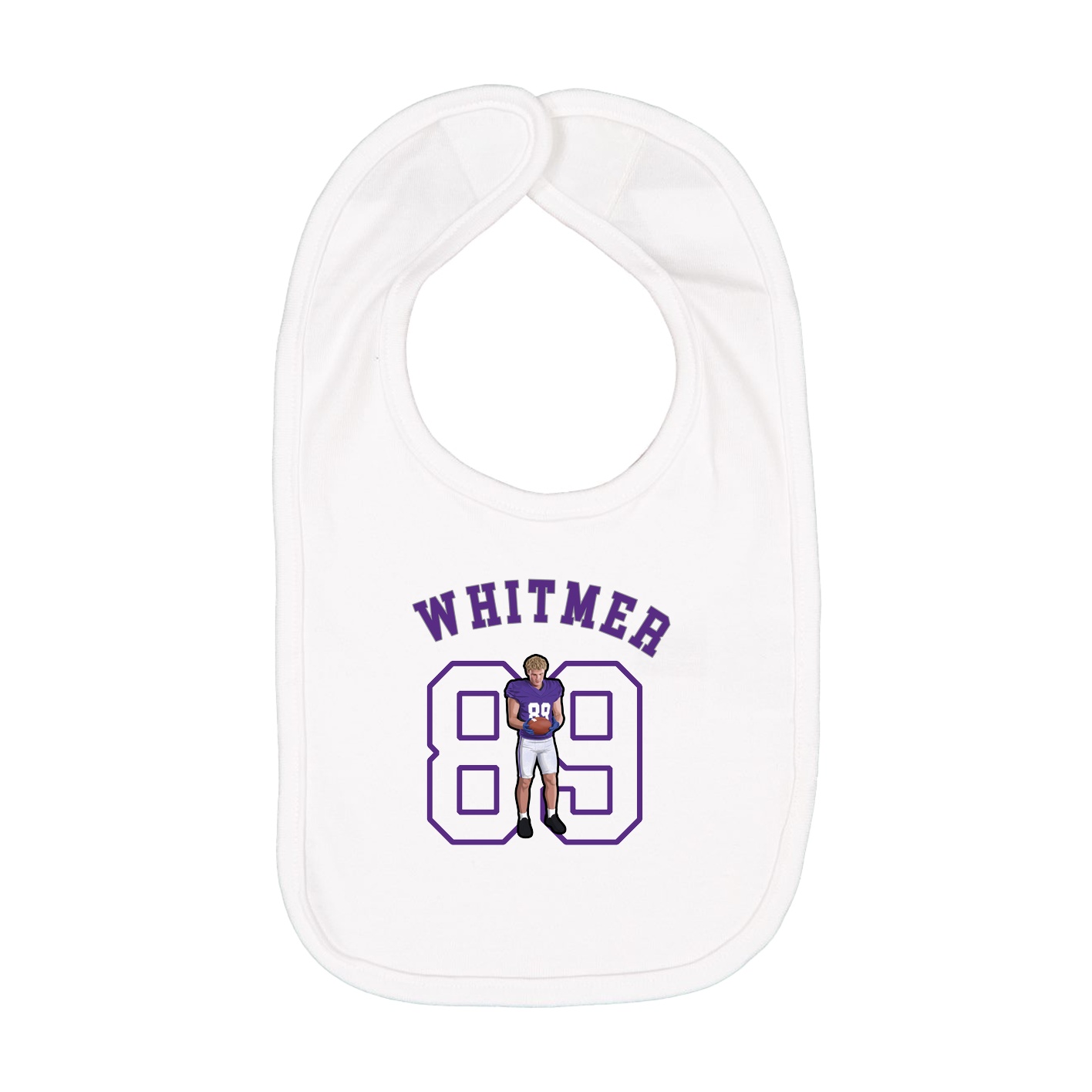 Infant Bib — Shirsey Arch in White