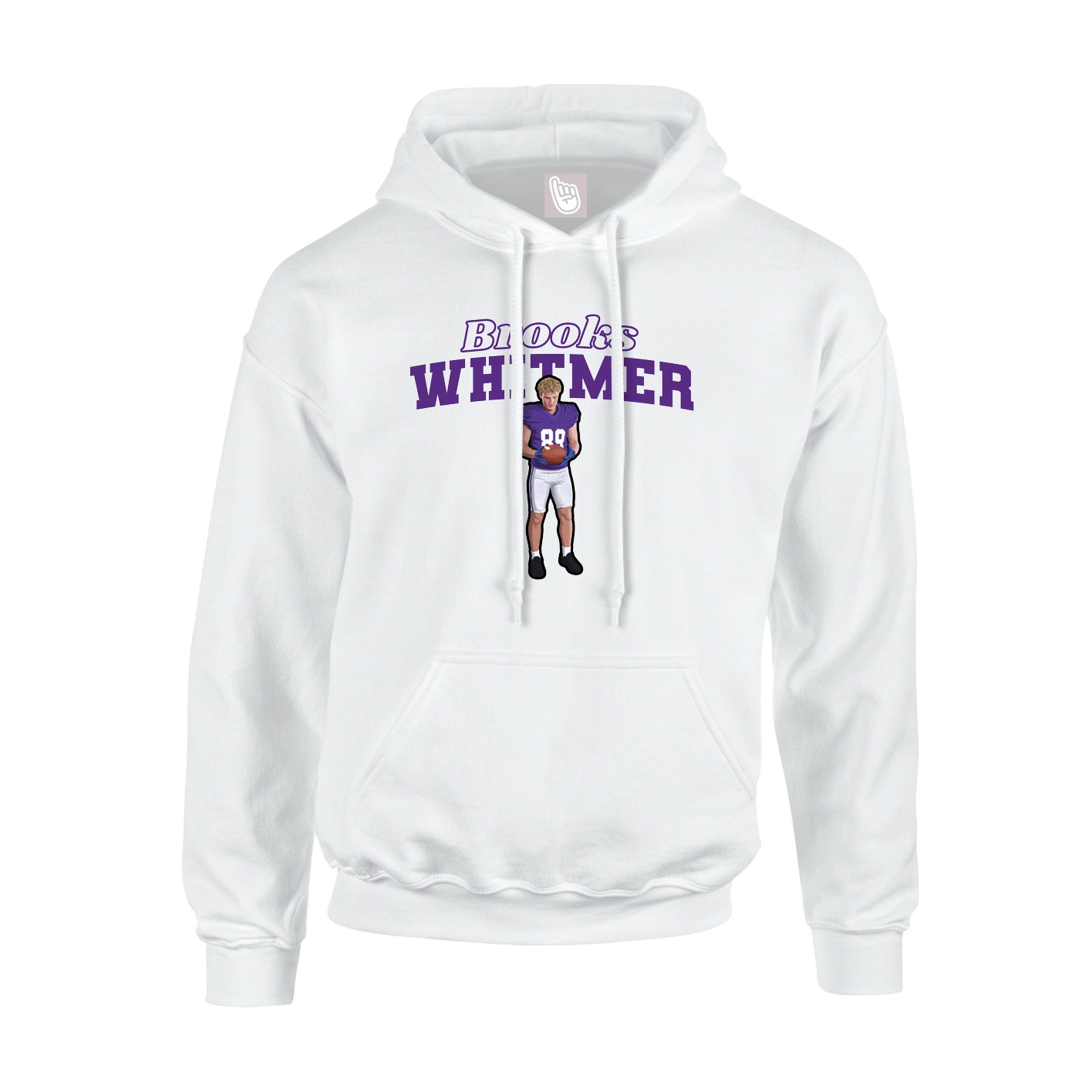 Hoodie — Name Arch in White