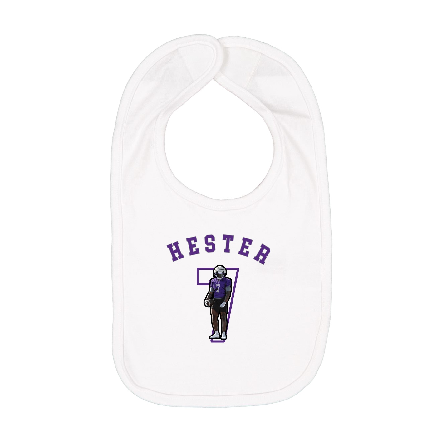 Infant Bib — Shirsey Arch in White