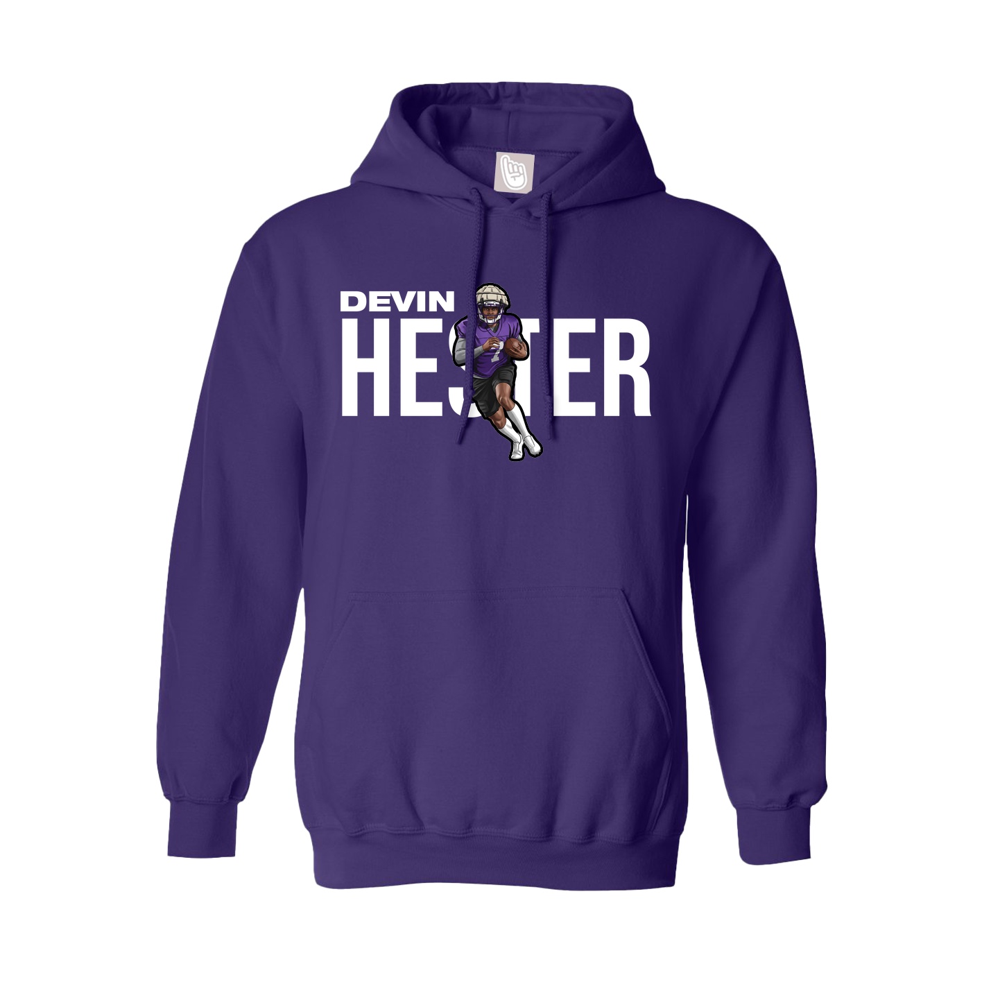 Youth Hoodie — Player Name in Purple