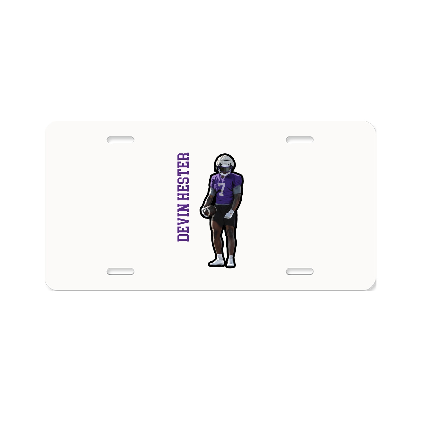 License Plate — Name Vertical in Classic