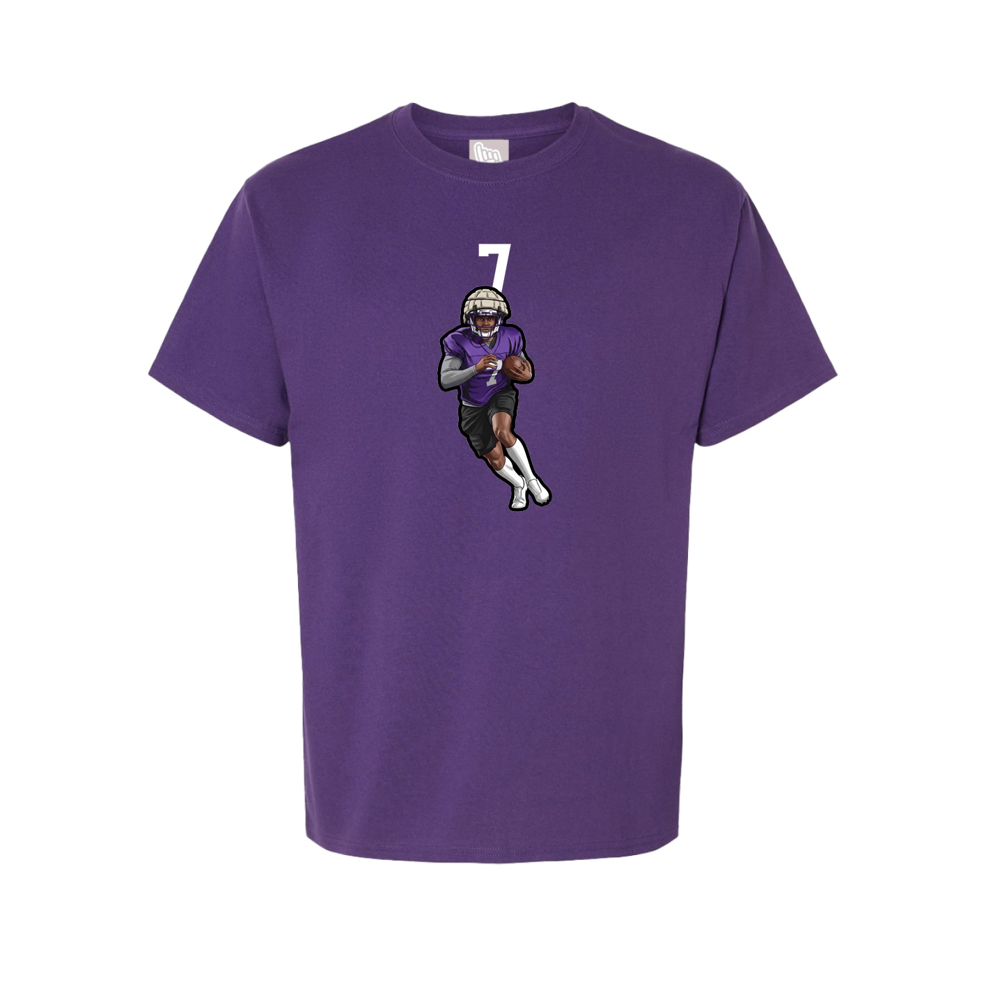 Youth Tee — Number Top in Purple
