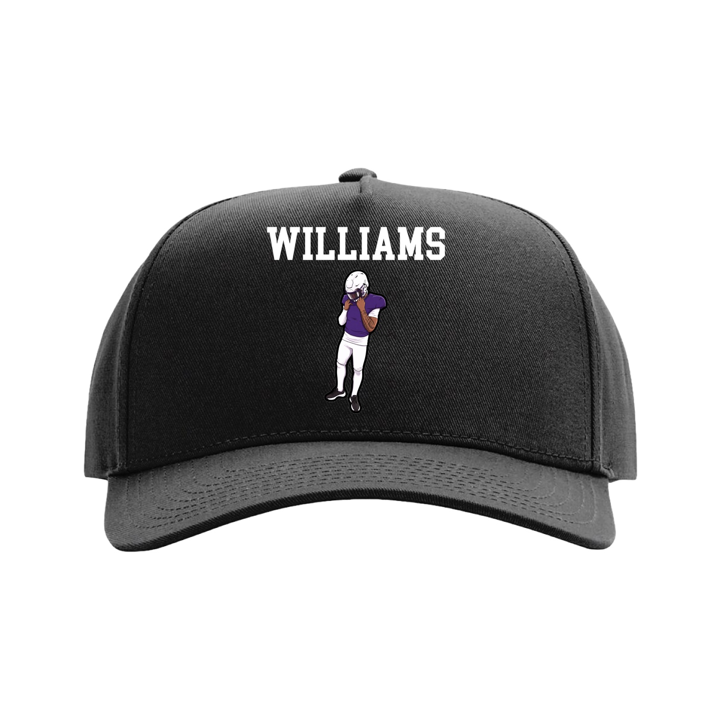Full Fabric Five-Panel Champ Cap — Shirsey in Black