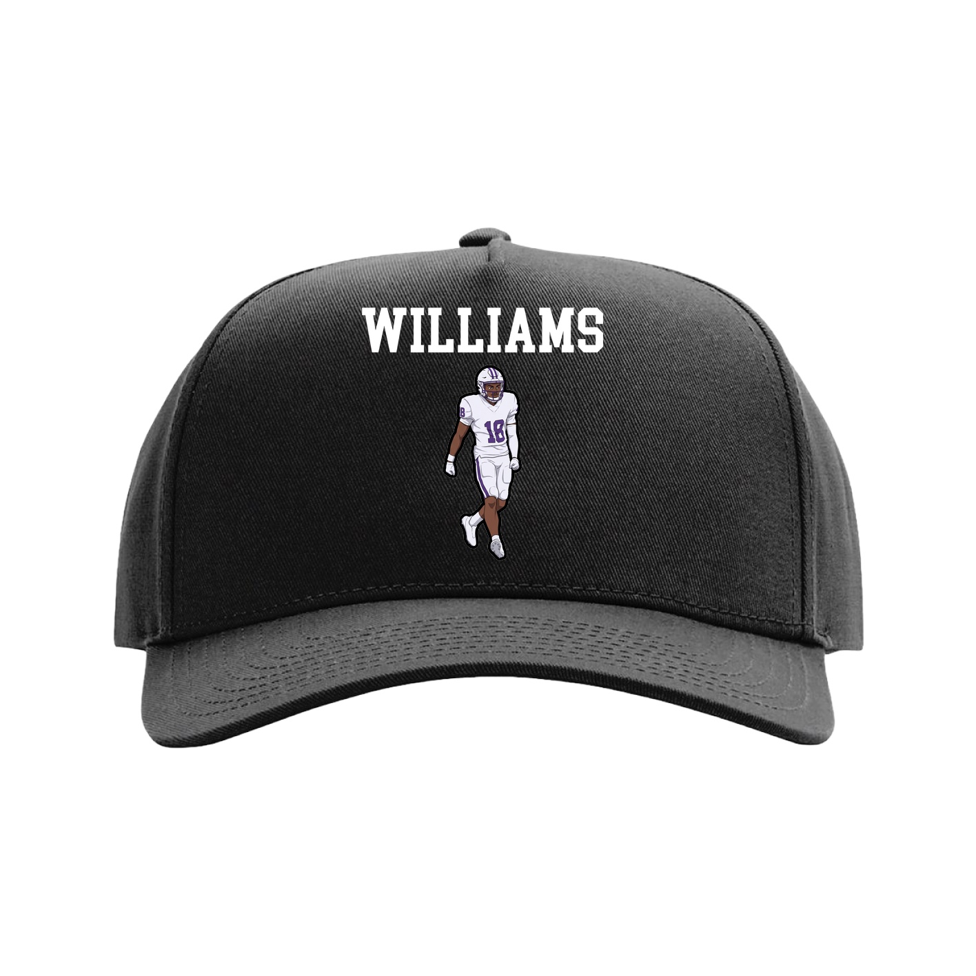 Full Fabric Five-Panel Champ Cap — Shirsey in Black