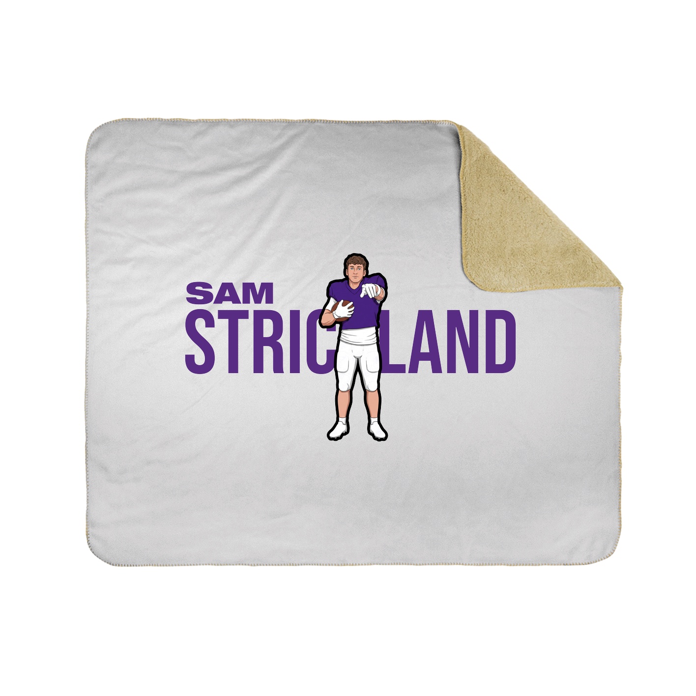Throw Blanket — Player Name in White