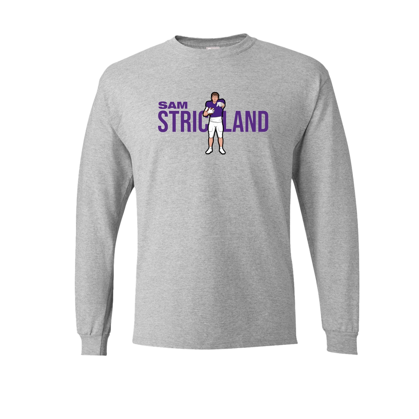 Long Sleeve Tee — Player Name in Grey