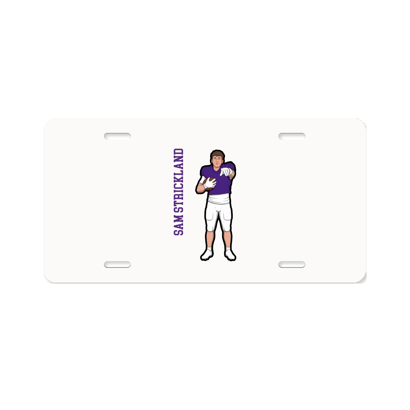 License Plate — Name Vertical in Classic