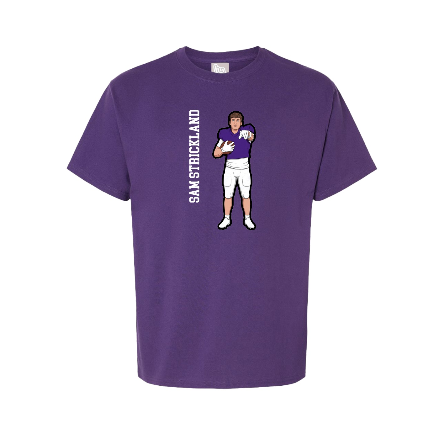 Tee — Name Vertical in Purple