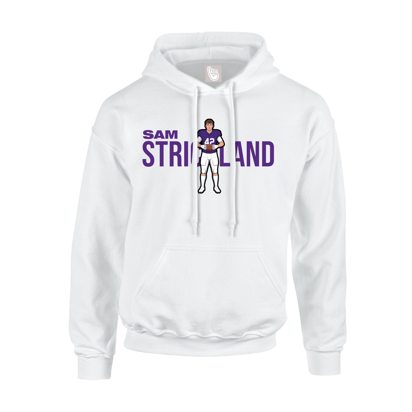 Youth Hoodie — Player Name in White