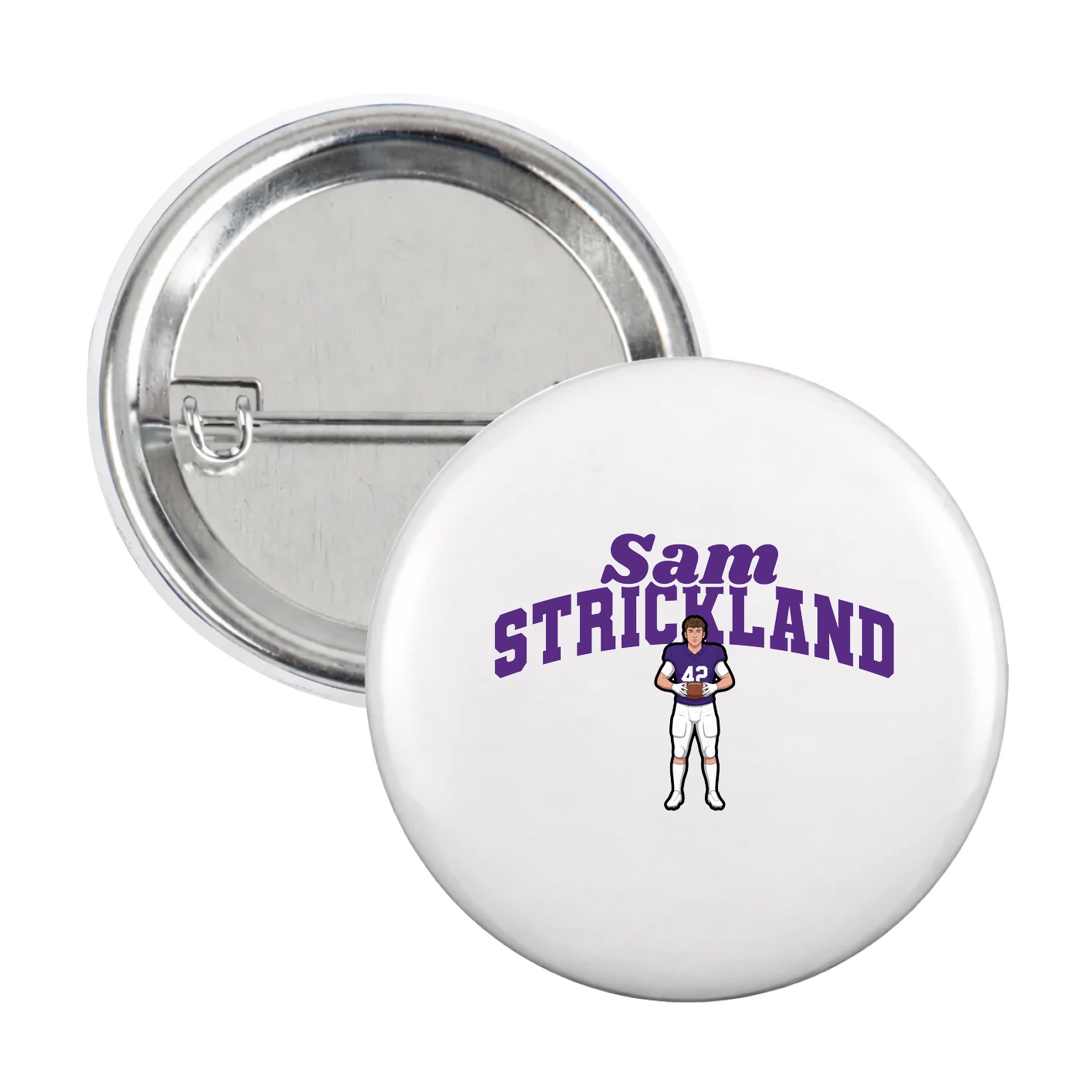 Game Day Button — Signature Arch in White