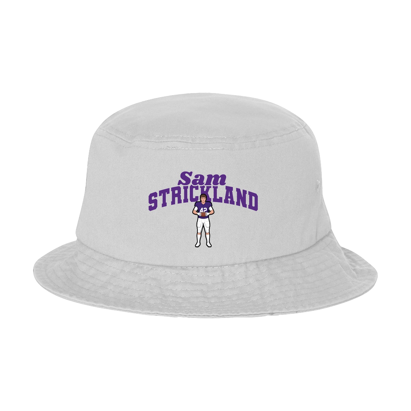 Bucket Cap — Signature Arch in White