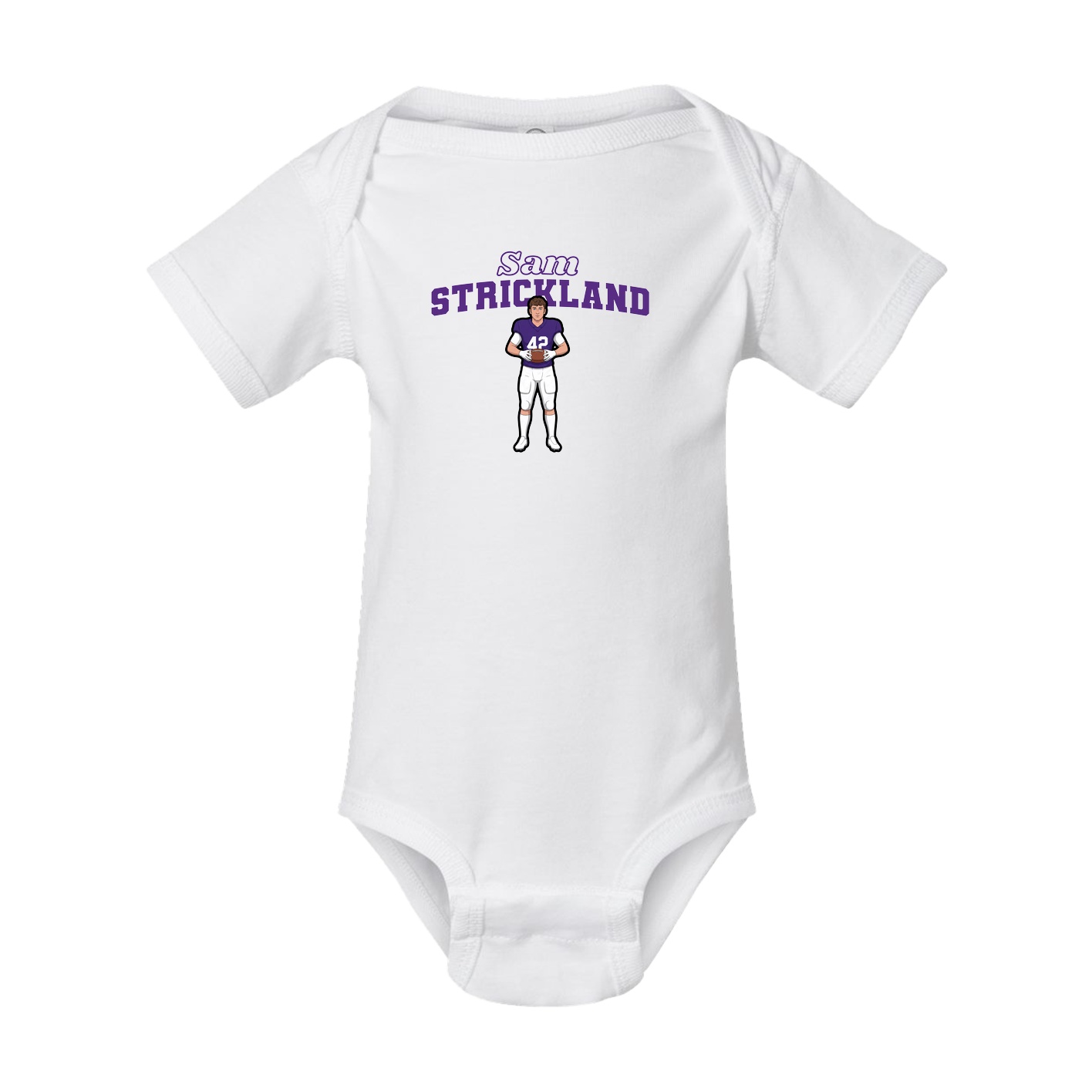 Baby Onesie — Name Arch in White