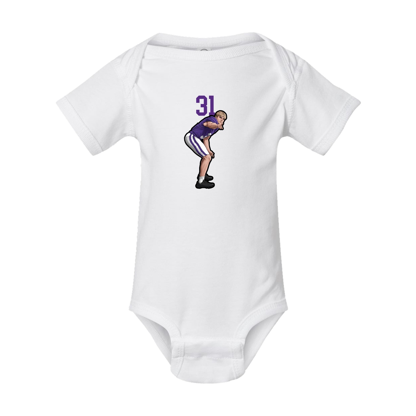 Baby Onesie — Number Top in White