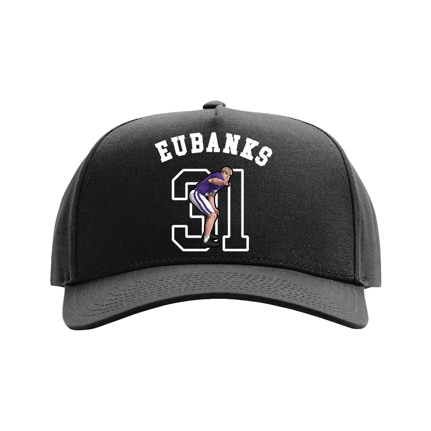 Full Fabric Five-Panel Champ Cap — Shirsey Arch in Black