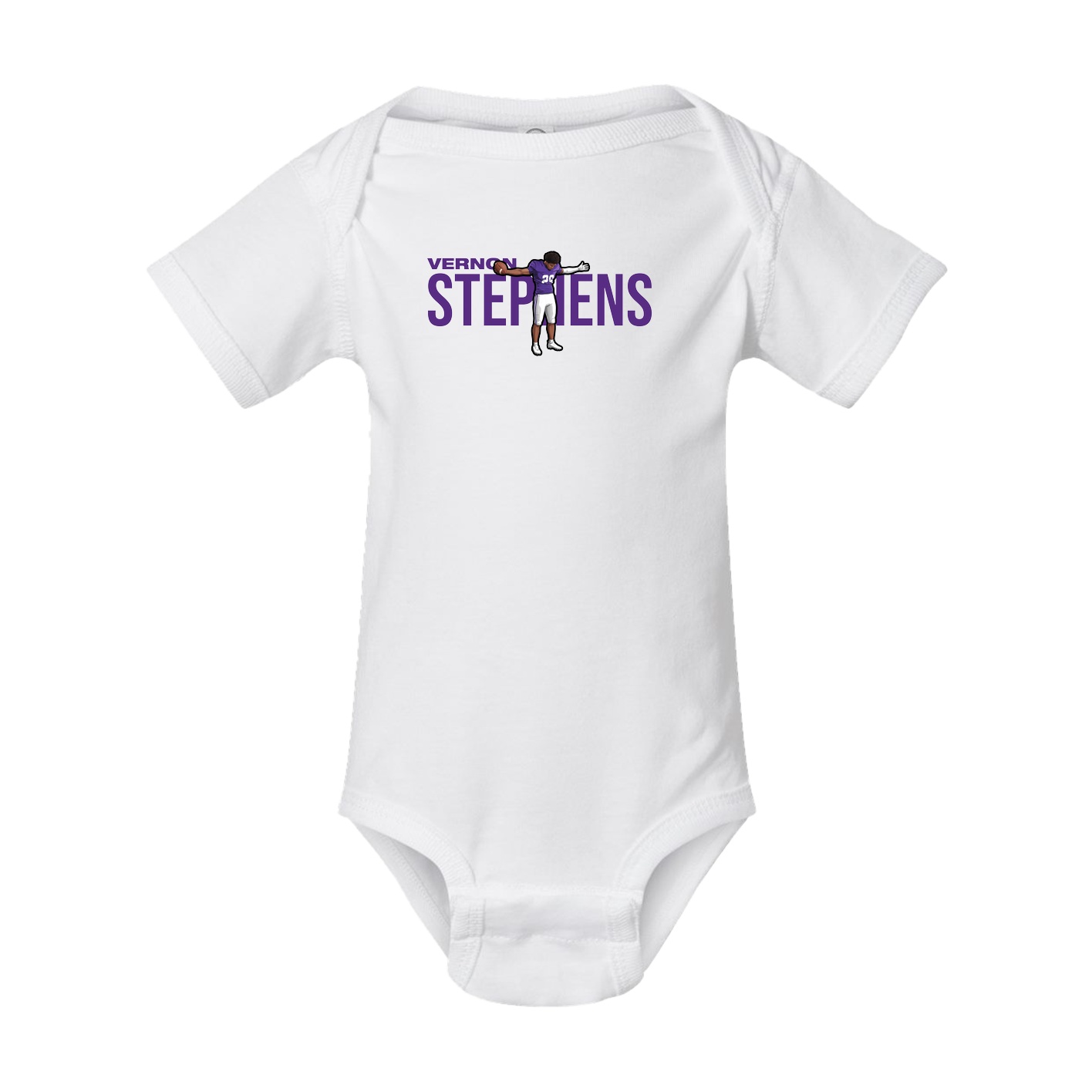 Baby Onesie — Player Name in White