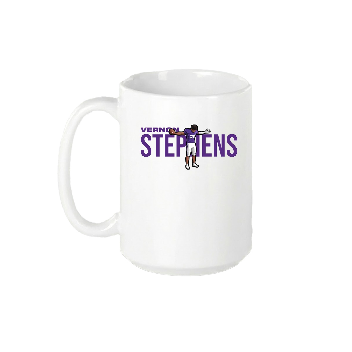 15oz Coffee Mug — Player Name in White