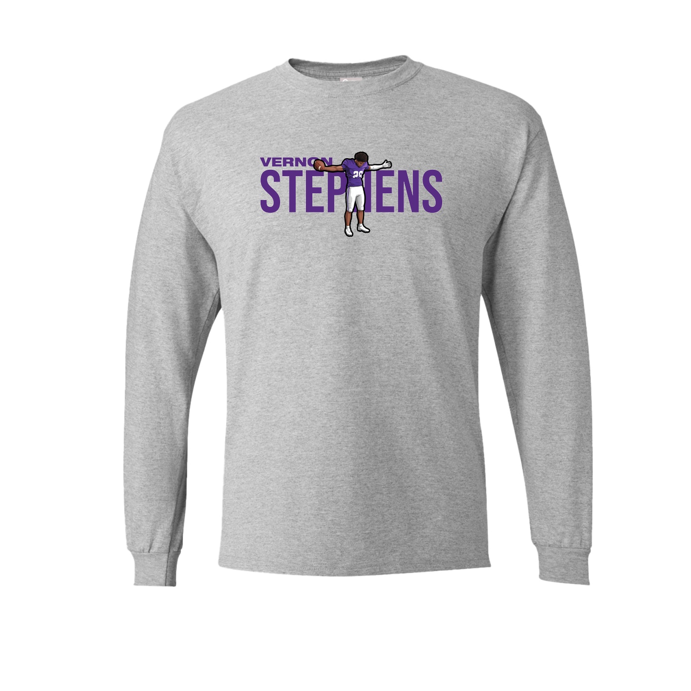 Long Sleeve Tee — Player Name in Grey