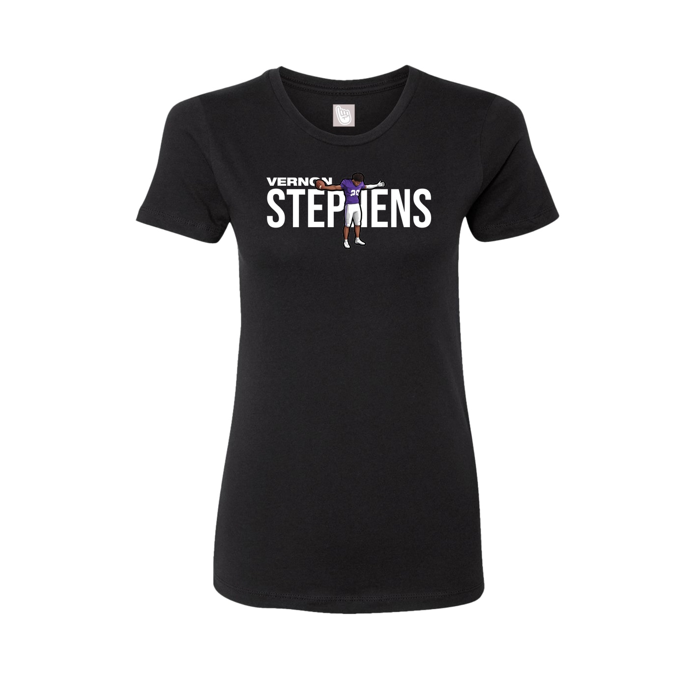 Fitted Women's Tee — Player Name in Black