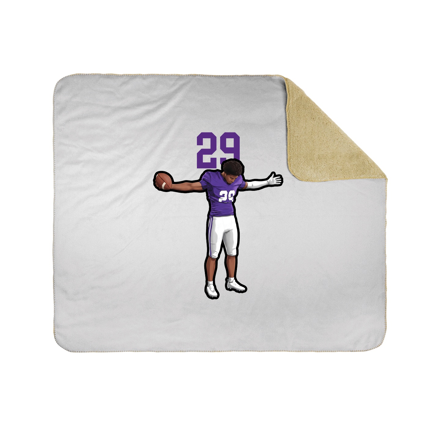 Throw Blanket — Number Top in White