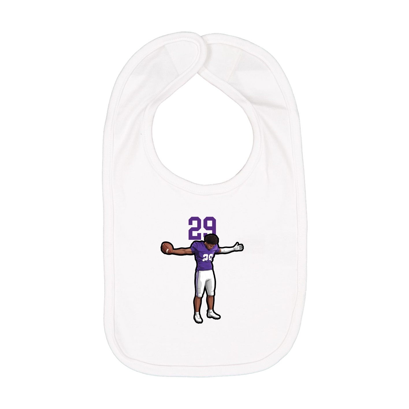 Infant Bib — Number Top in White