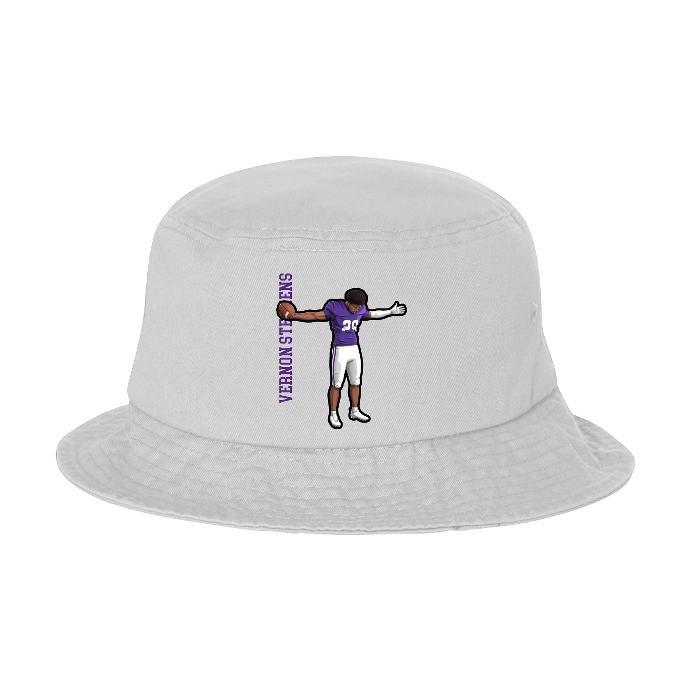 Bucket Cap — Name Vertical in White