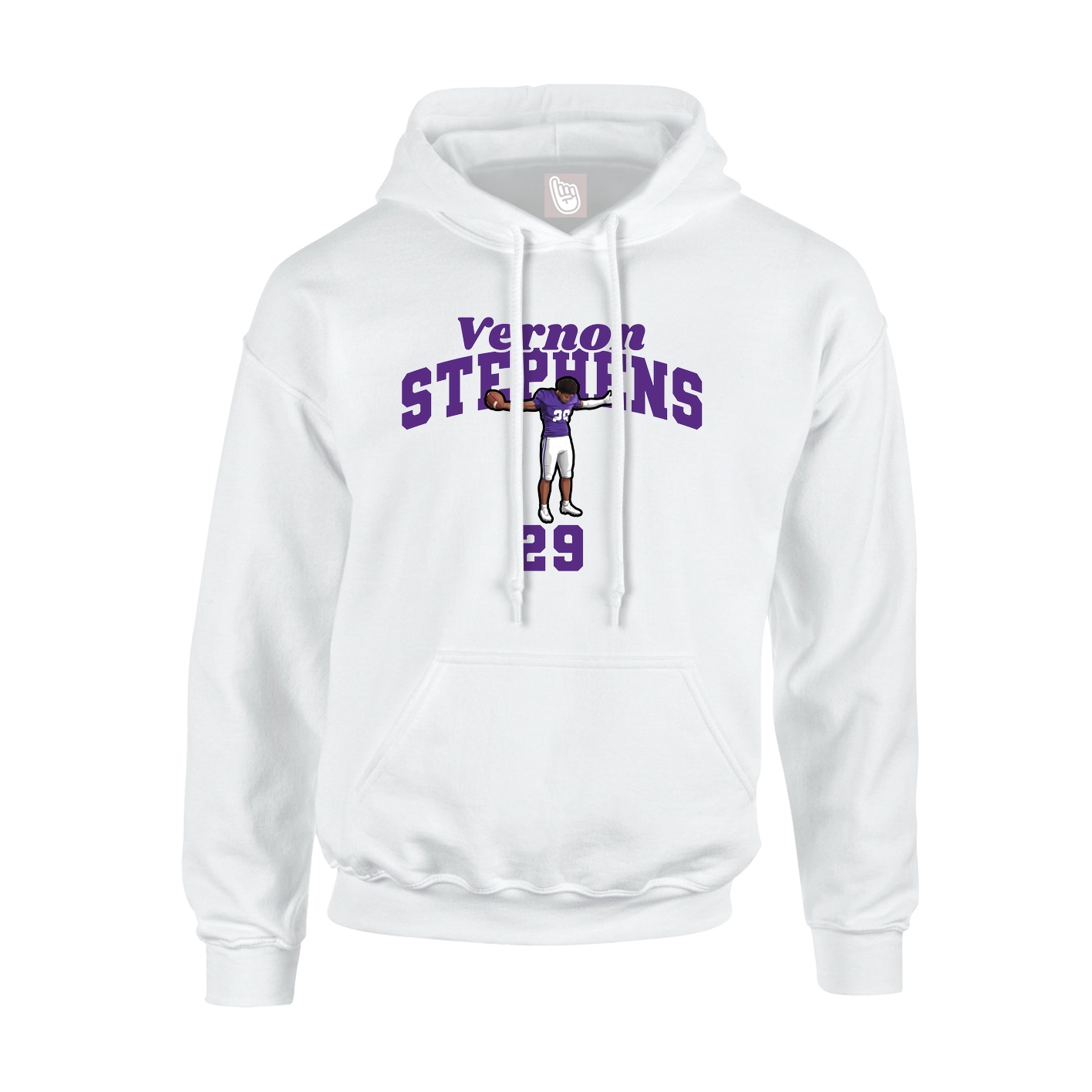 Youth Hoodie — Signature Arch in White