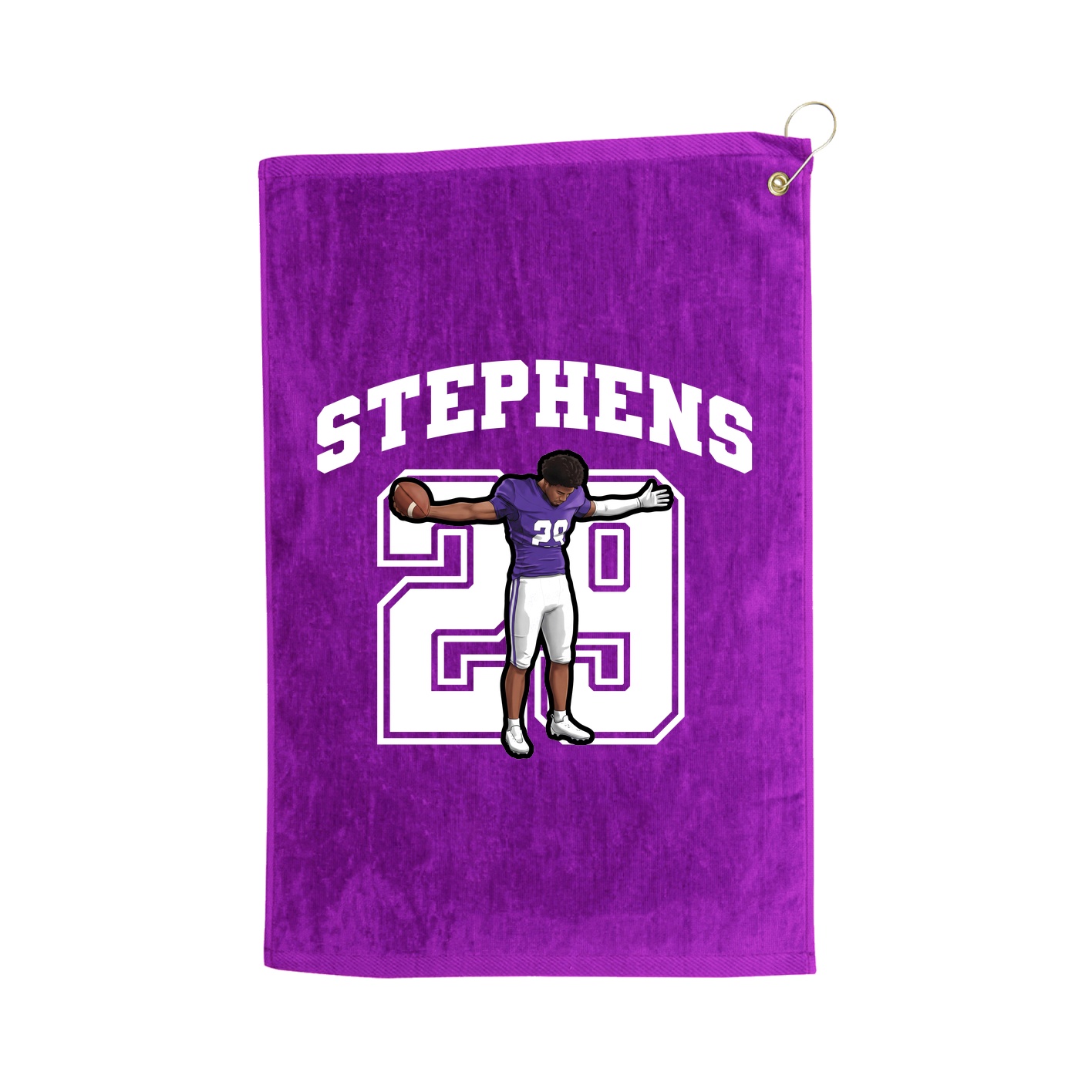 Golf Towel — Number in Purple
