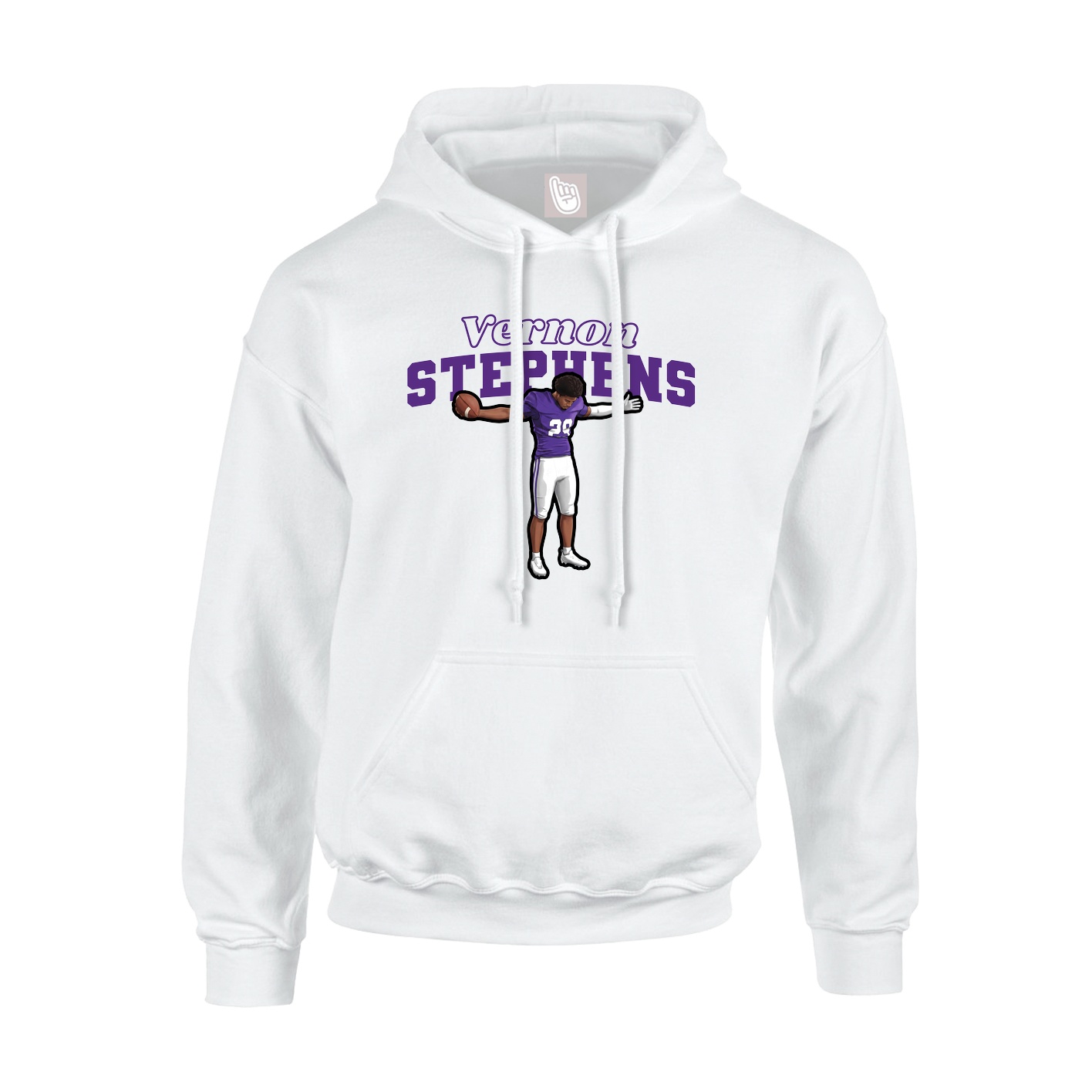 Hoodie — Name Arch in White