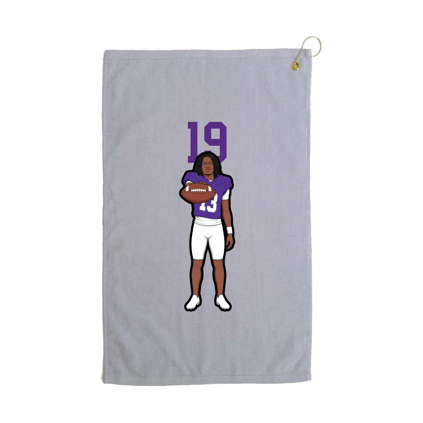 Golf Towel — Number Top in Grey