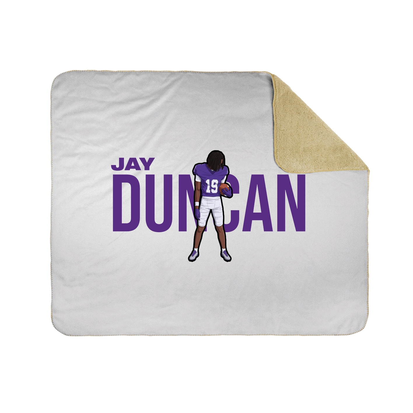 Throw Blanket — Player Name in White