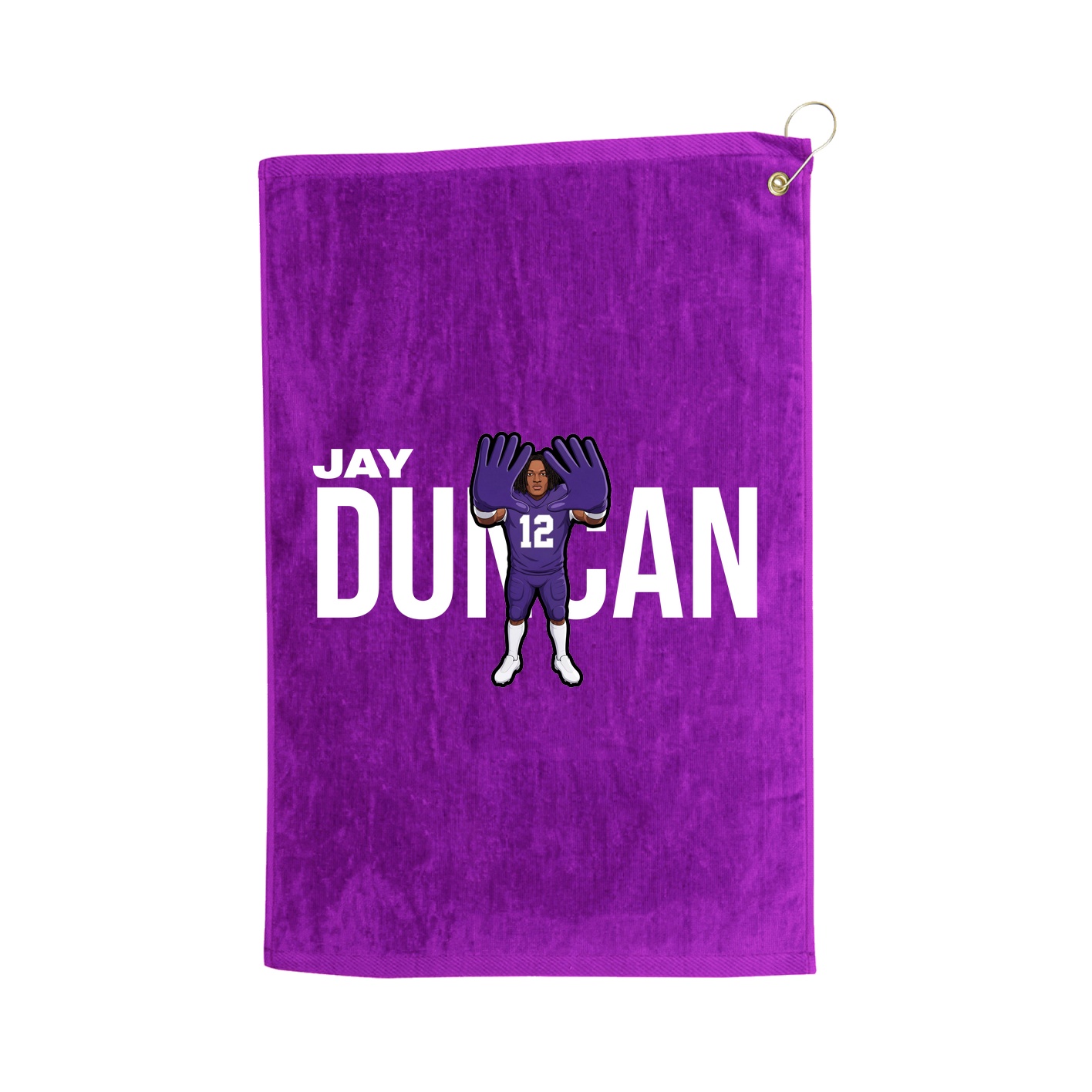 Golf Towel — Player Name in Purple