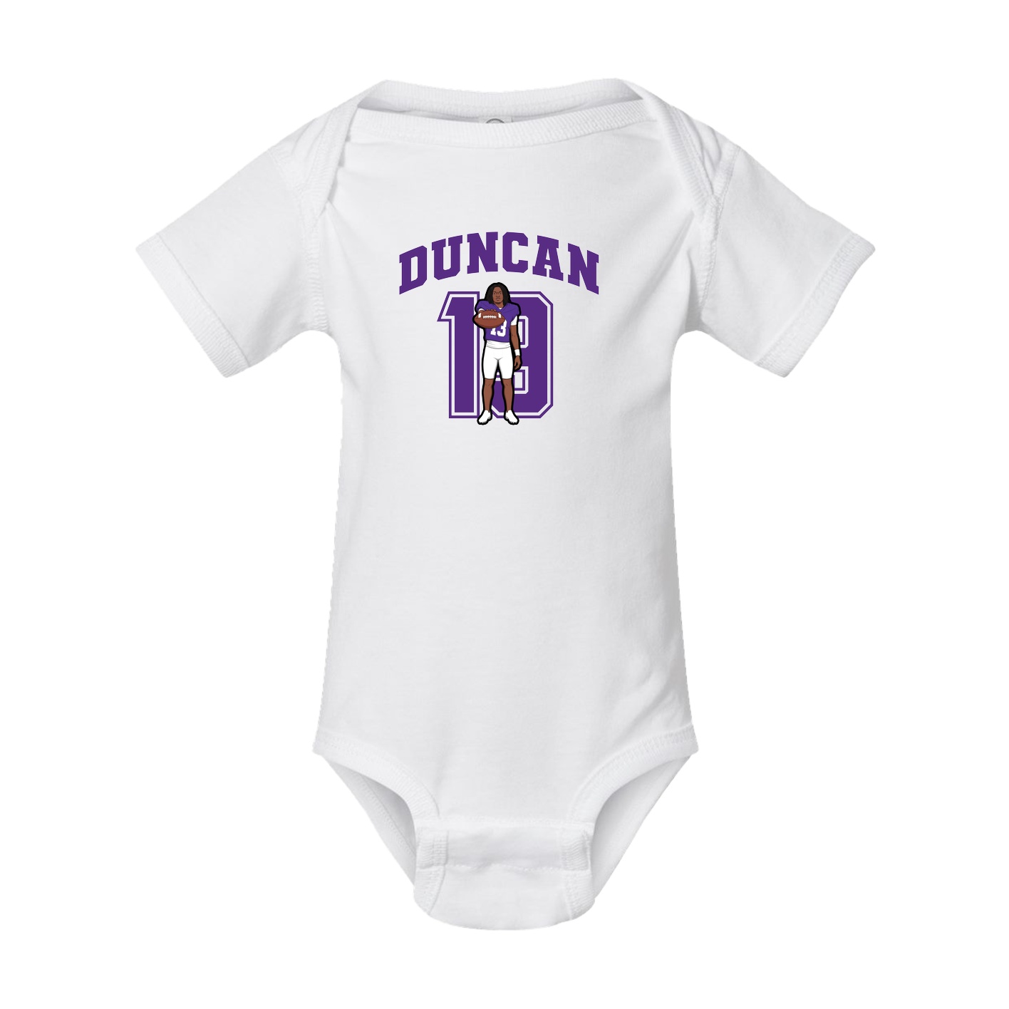 Baby Onesie — Number in White