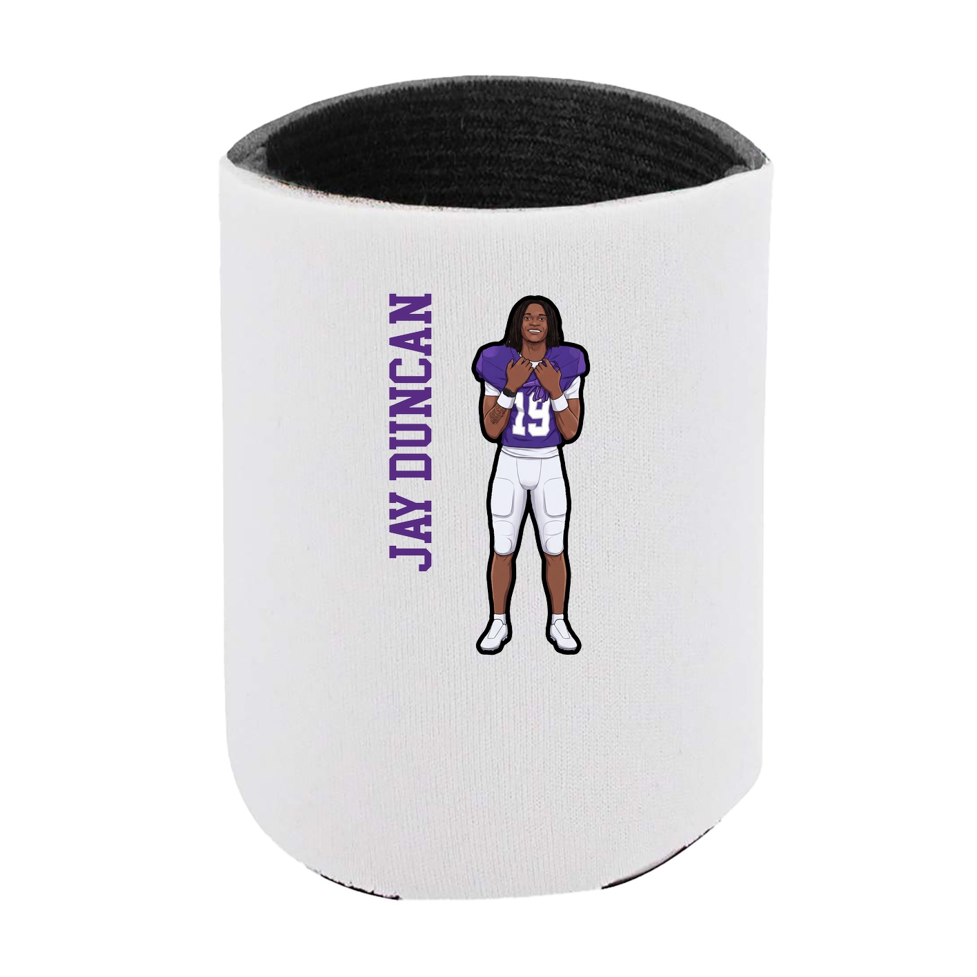 Can Holder — Name Vertical in White