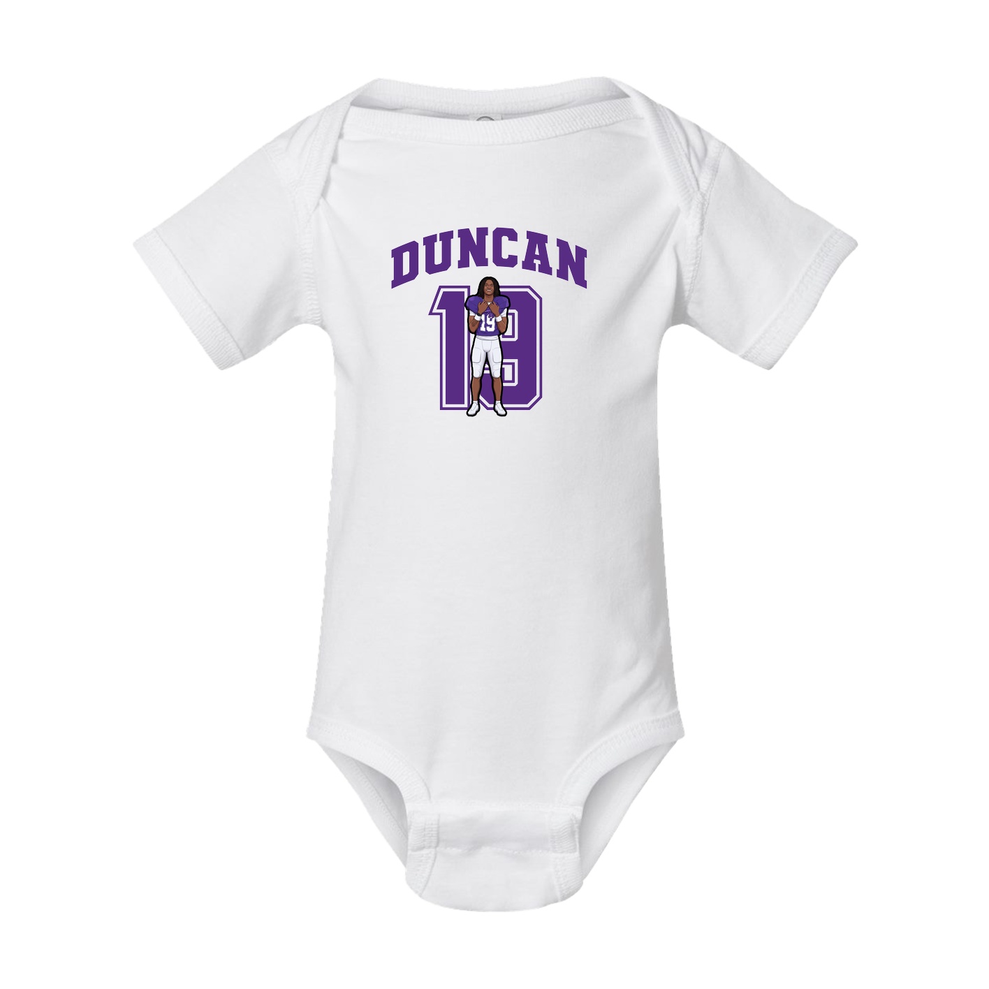 Baby Onesie — Number in White