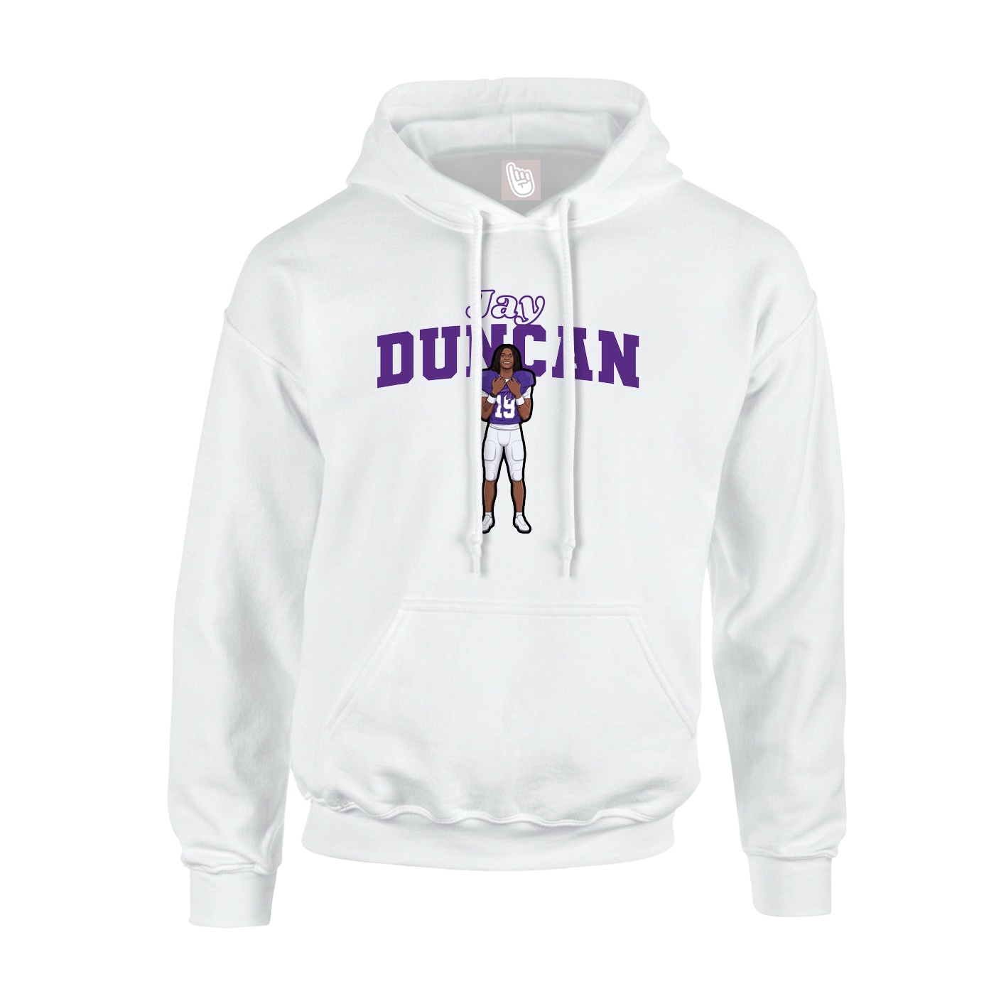 Hoodie — Name Arch in White