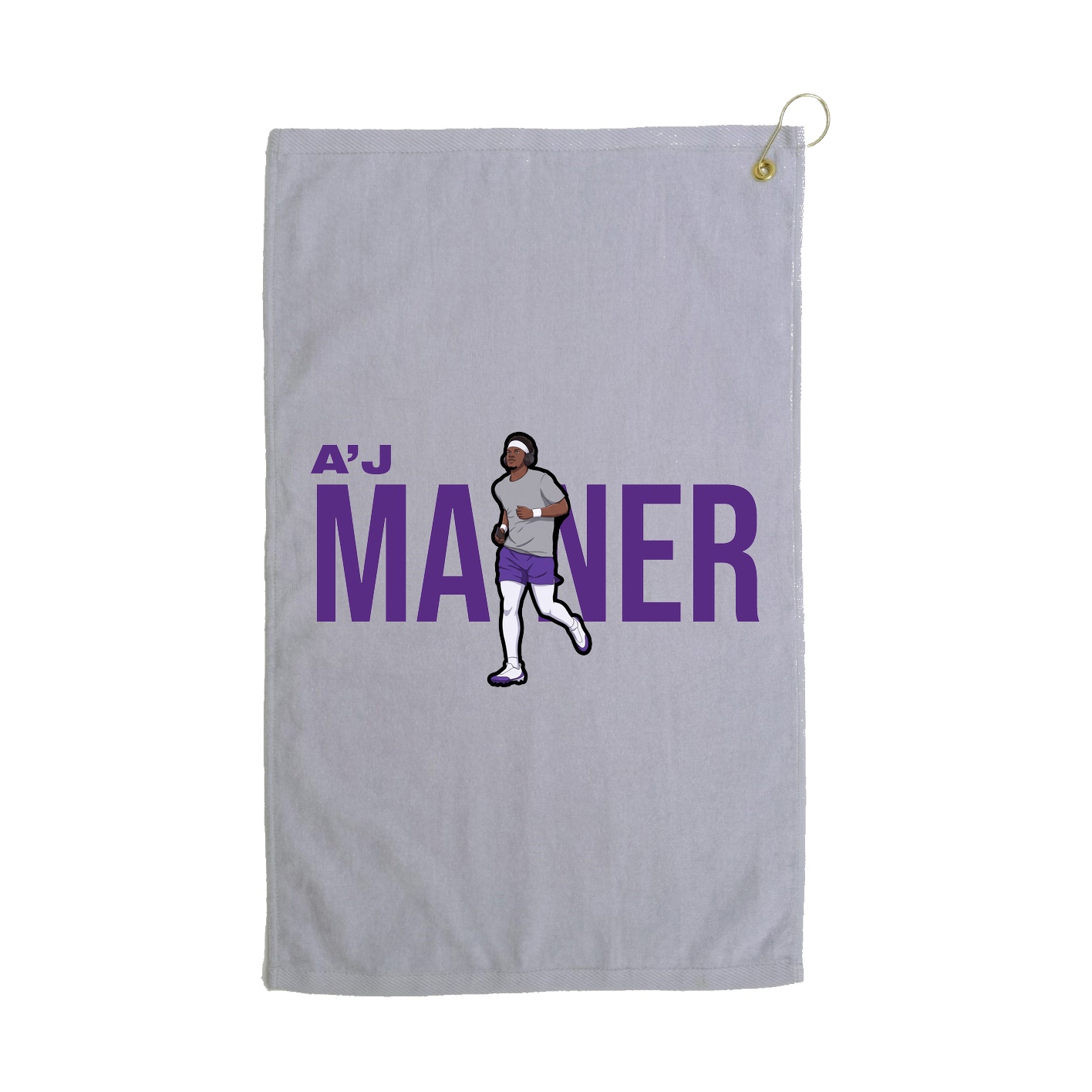 Golf Towel — Player Name in Grey