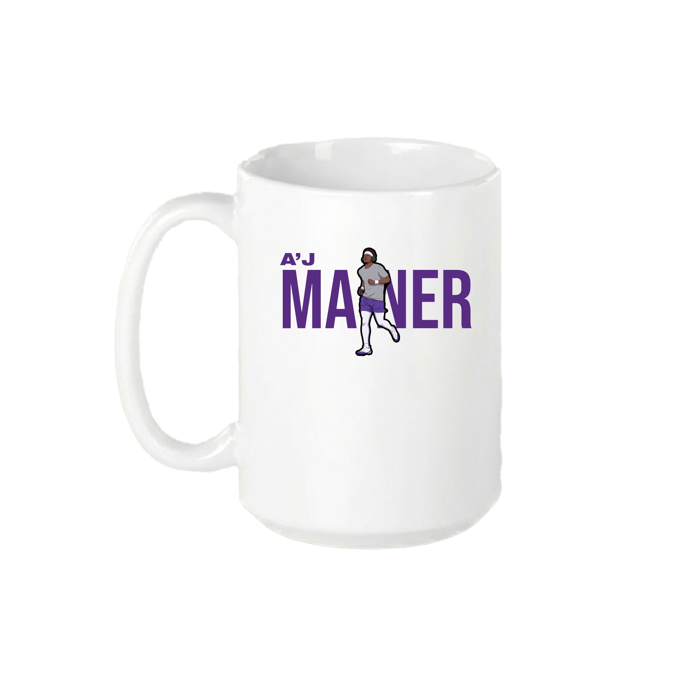 15oz Coffee Mug — Player Name in White