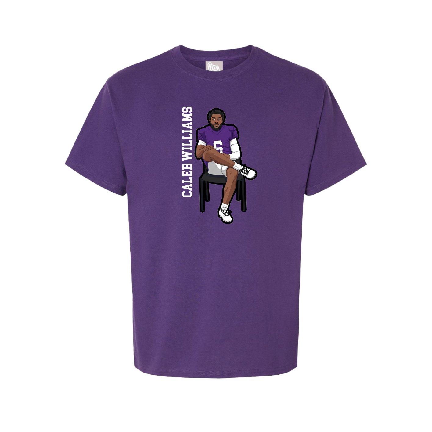 Tee — Name Vertical in Purple