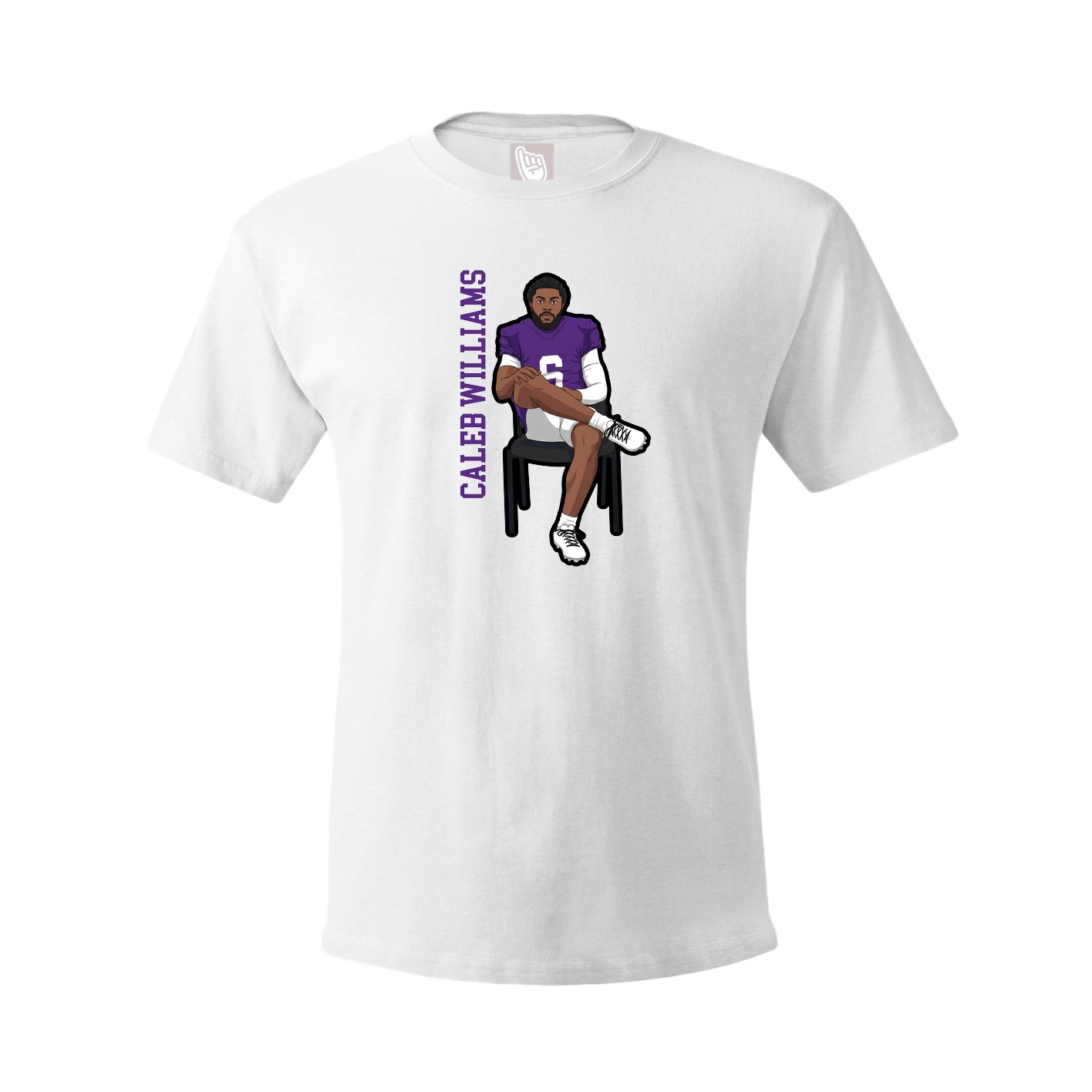 Youth Tee — Name Vertical in White