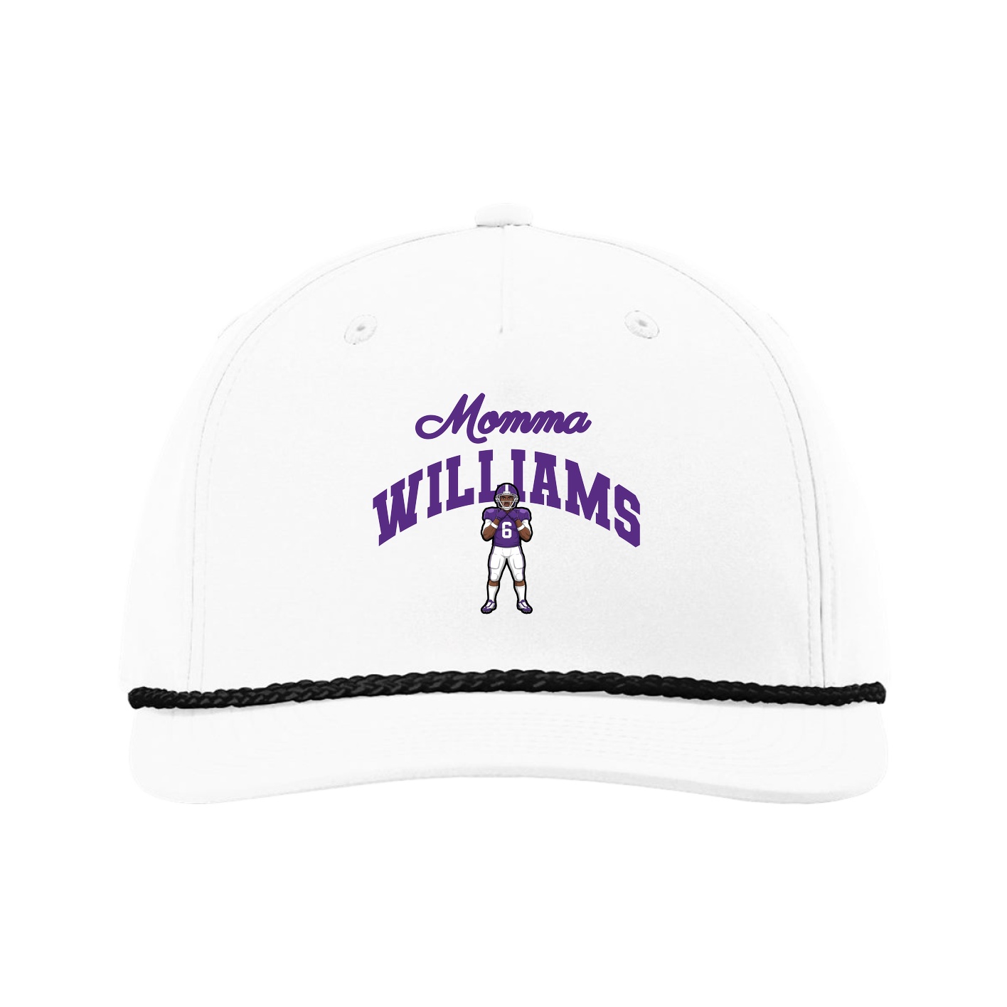 Five-Panel Classic Rope Cap — Mothers Day Arch in White