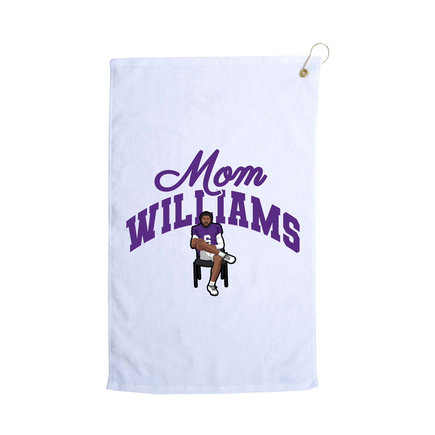 Golf Towel — Mothers Day Arch in White