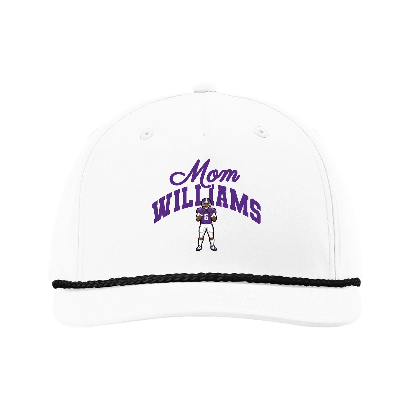 Five-Panel Classic Rope Cap — Mothers Day Arch in White