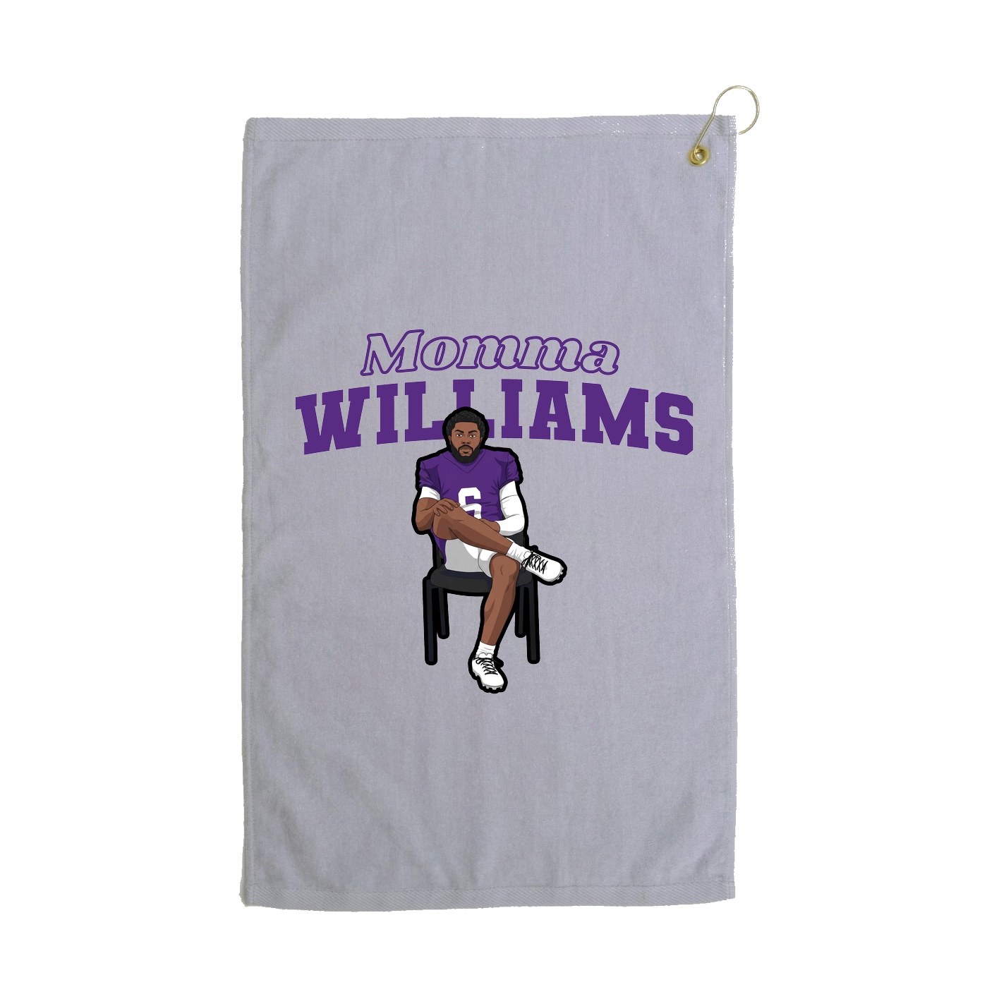 Golf Towel — Mothers Day Block in Grey