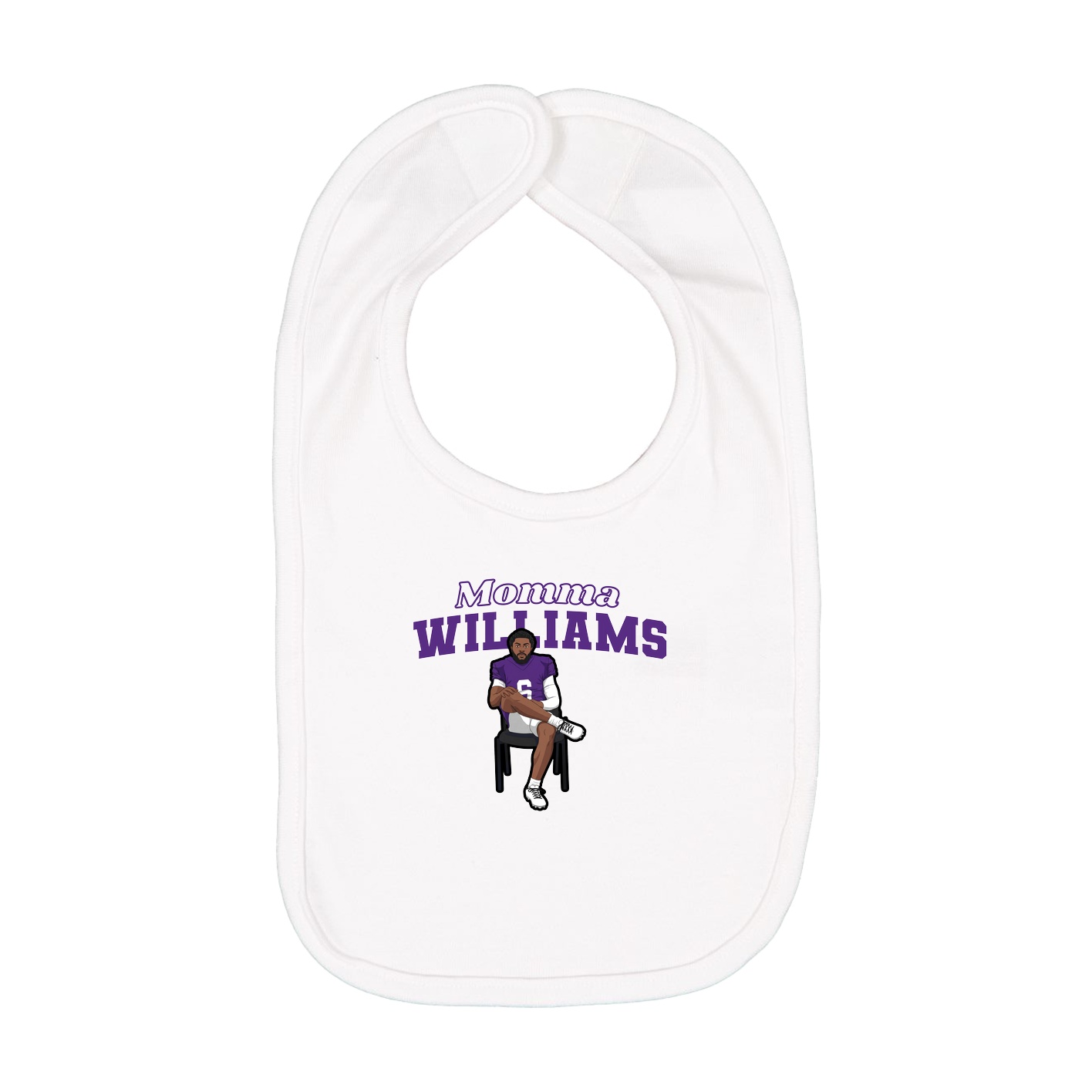 Infant Bib — Mothers Day Block in White