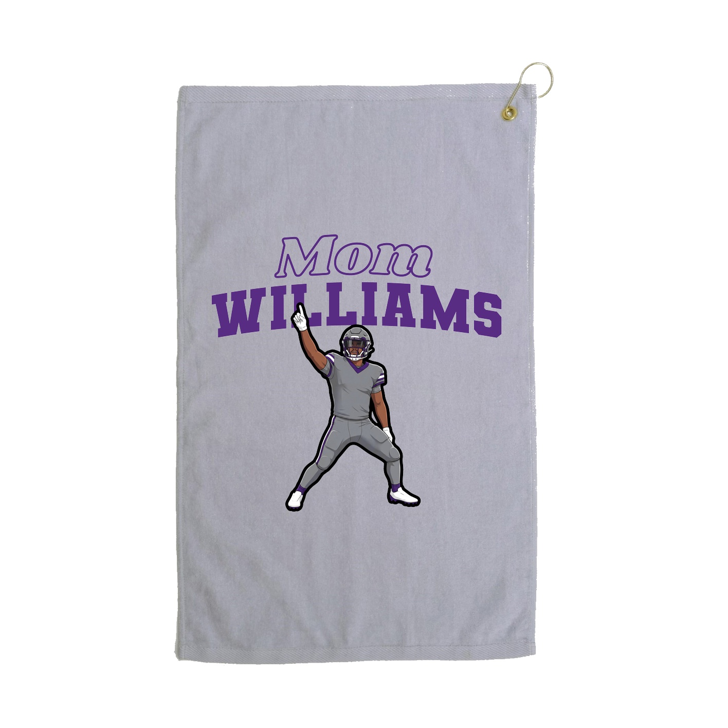 Golf Towel — Mothers Day Block in Grey