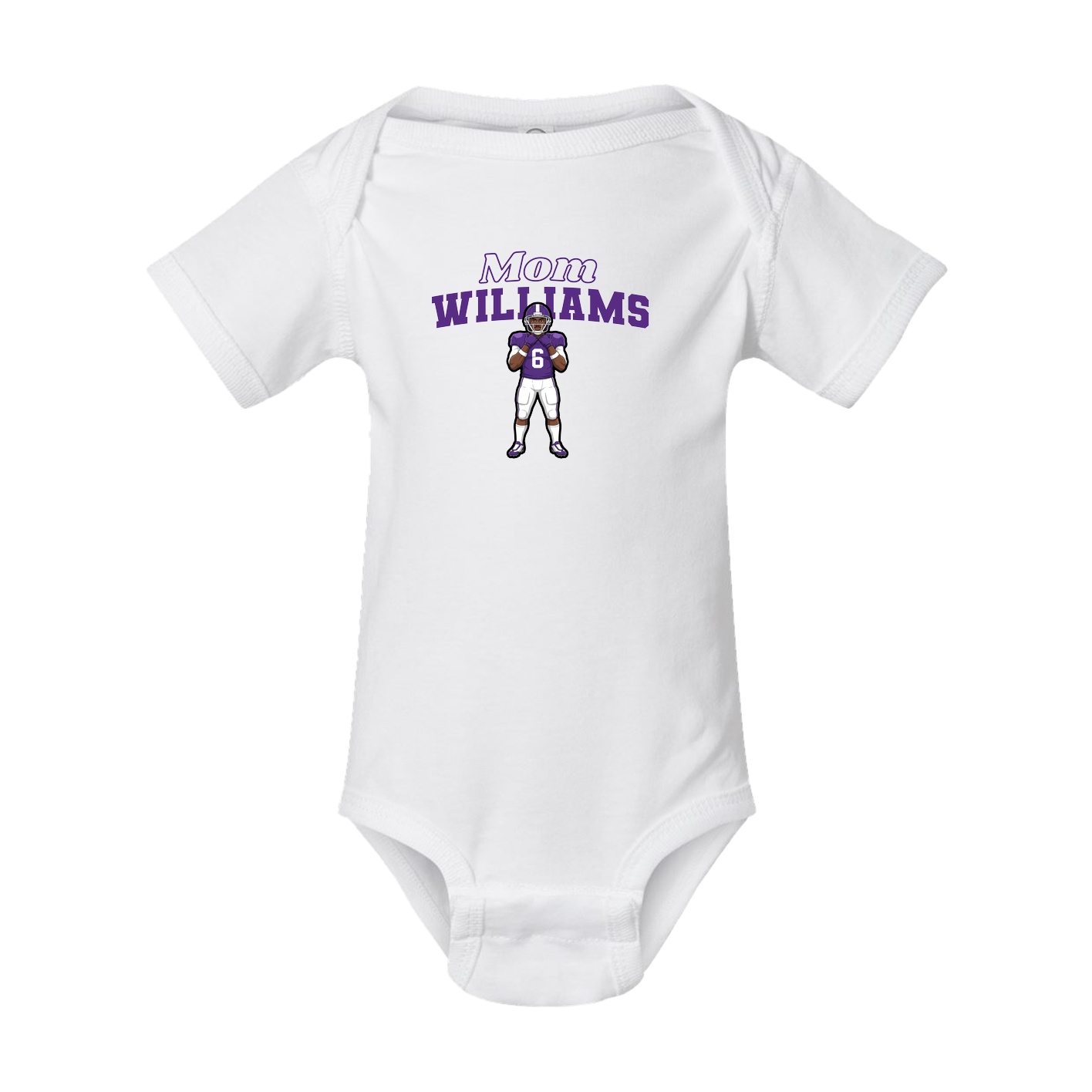 Baby Onesie — Mothers Day Block in White
