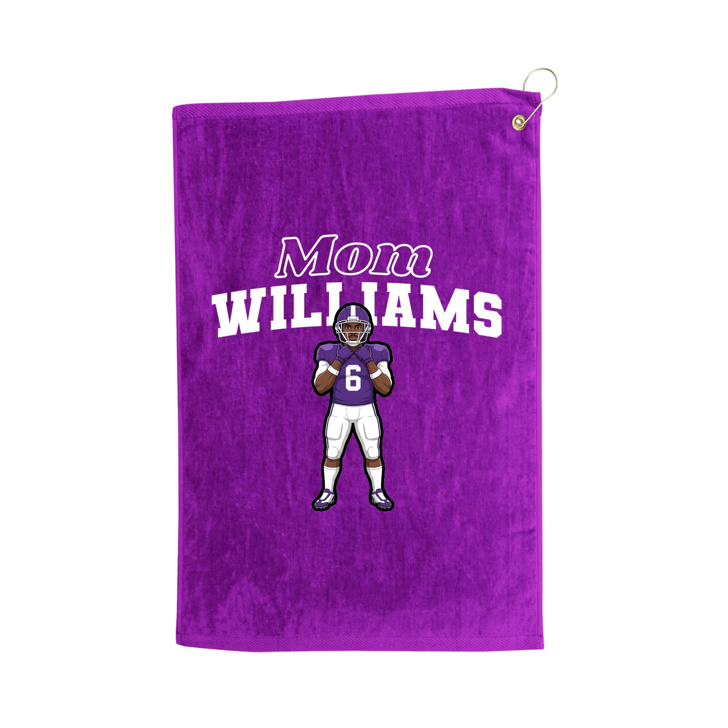 Golf Towel — Mothers Day Block in Purple