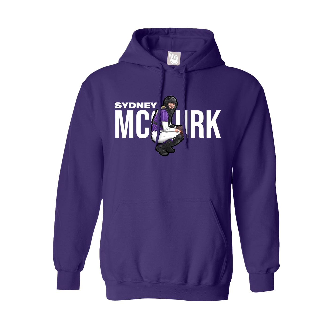 Hoodie — Player Name in Purple
