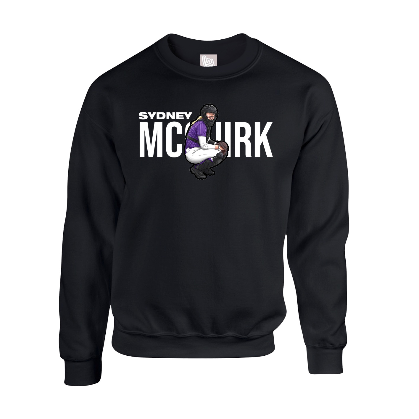 Fleece Crew — Player Name in Black