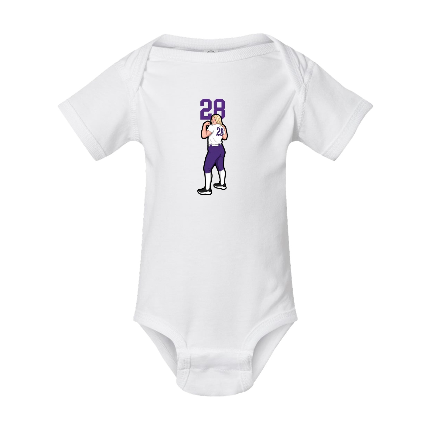 Baby Onesie — Number Top in White
